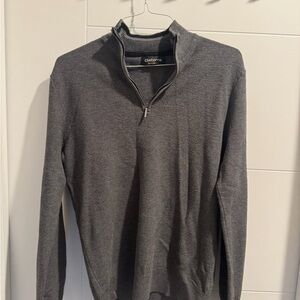 Claiborne Men's Charcoal Zip-Up Sweater